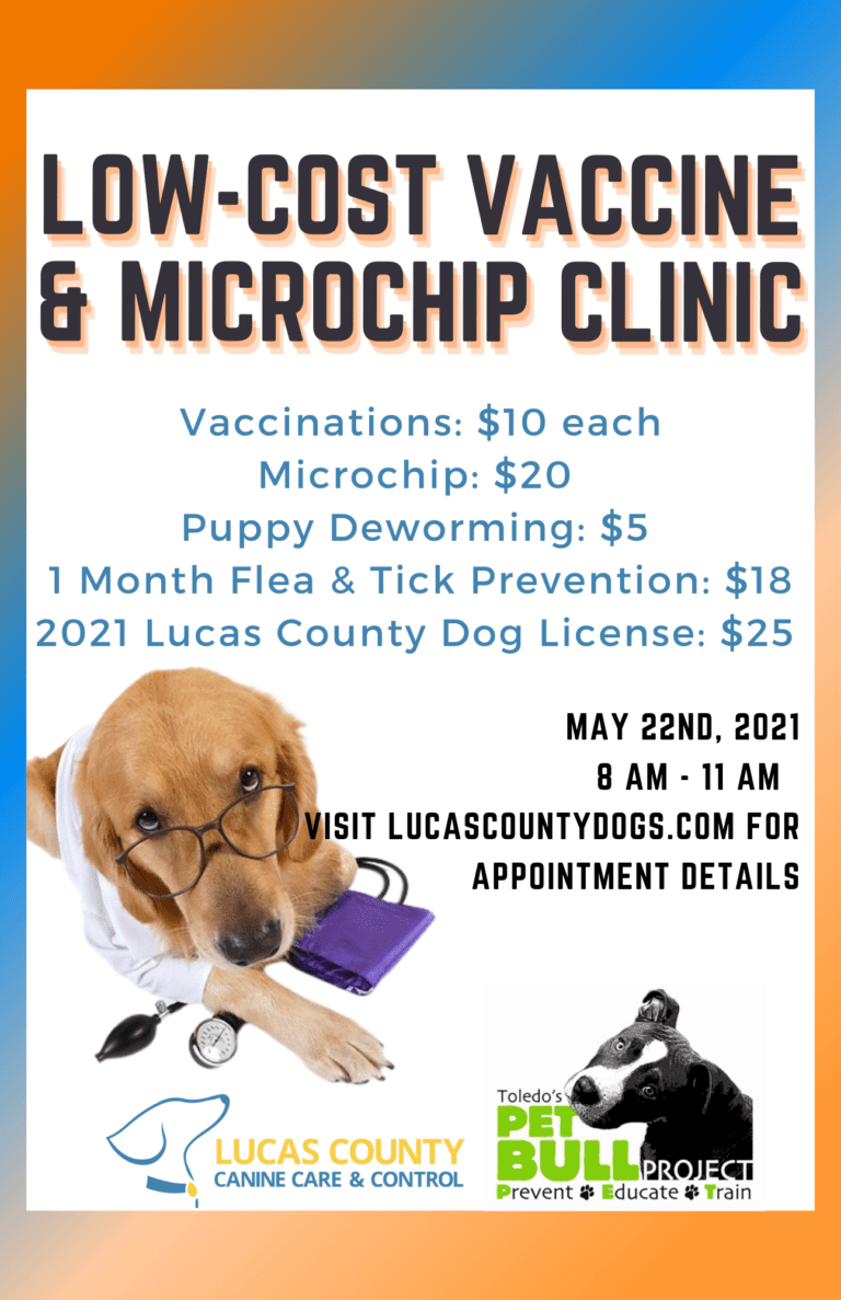 LowCost Vaccination & Microchip Clinic May 22, 2021